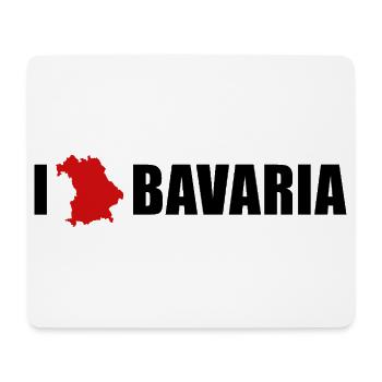 J’adore Bavaria Bayern Liebe - Tapis de souris (format paysage) - blanc - Devant