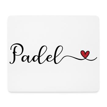 Padel Heart Design - Mouse Pad (horizontal) - white - Front