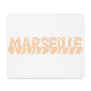 Marseille Mittelmeer-Typo-Blase - Mousepad (Querformat) - Weiß - Vorne