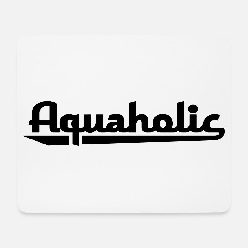 2541614 15910338 aquaholic - Tapis de souris (format paysage) - blanc