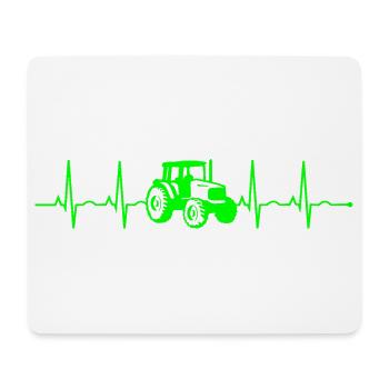 ECG HEARTBEAT HEARTBEAT TRACTEUR AGRICULTEUR AGRICULTEUR - Tapis de souris (format paysage) - blanc - Devant