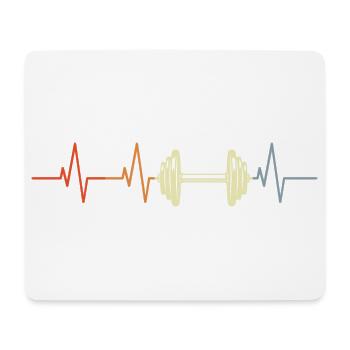 Ich liebe Fitness - Mousepad (Querformat) - Weiß - Vorne