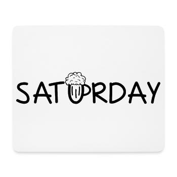 Samstag - Mousepad (Querformat) - Weiß - Vorne