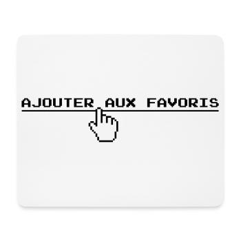ajouter aux favoris - Tapis de souris (format paysage) - blanc - Devant