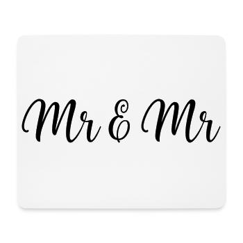 Mr & Mr design de mariage gay pour homme - Tapis de souris (format paysage) - blanc - Devant