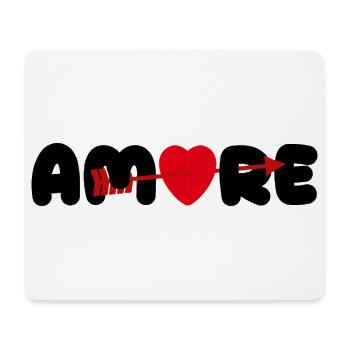 Amore Heart Arrow Love Valentine's Day - Mouse Pad (horizontal) - white - Front