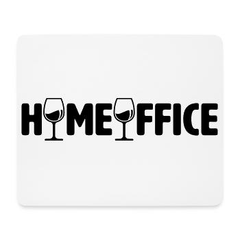 Homeoffice Weingläser - Mousepad (Querformat) - Weiß - Vorne