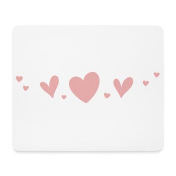 Soft Pastel Hearts - Mouse Pad (horizontal) - white - Front