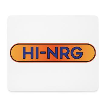 Hi-NRG Retro Neon Text - Mousepad (Querformat) - Weiß - Vorne