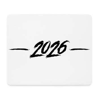 2026 Jahr - Mousepad (Querformat) - Weiß - Vorne