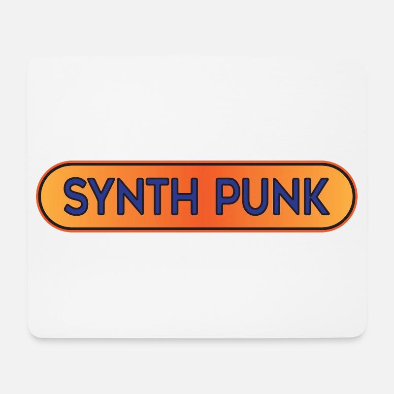 Synth Punk Crest - Mouse Pad (horizontal) - white