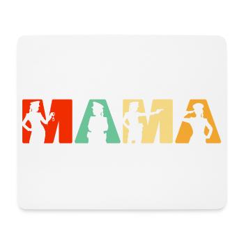 Police Mama Law Enforcement Mother Retro - Mouse Pad (horizontal) - white - Front
