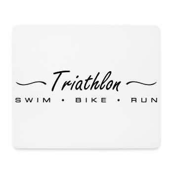 Triathlon Natation Course Cyclisme - Tapis de souris (format paysage) - blanc - Devant