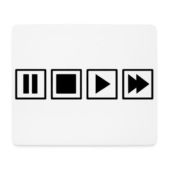 Retro Remote Control Buttons Oldschool Minimalist - Mouse Pad (horizontal) - white - Front