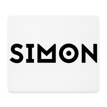 Vorname Simon - Mousepad (Querformat) - Weiß - Vorne