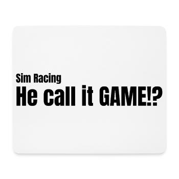 He call it GAME!? - Mousepad (Querformat) - Weiß - Vorne