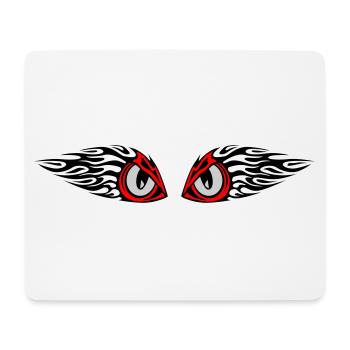 tribal eyes - Mousepad (Querformat) - Weiß - Vorne