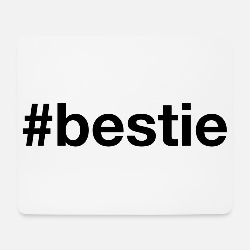 BESTIE Hashtag Meilleur ami Bester Freund - Tapis de souris (format paysage) - blanc