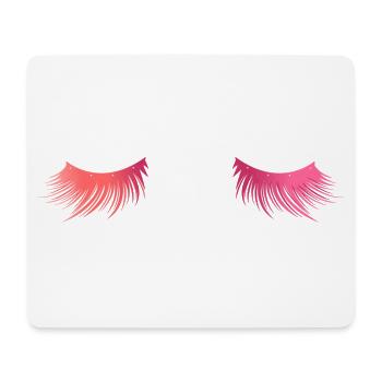 Long beautiful eyelashes - gift - Mouse Pad (horizontal) - white - Front