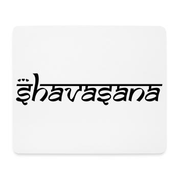 OM SHAVASANA - Mousepad (Querformat) - Weiß - Vorne