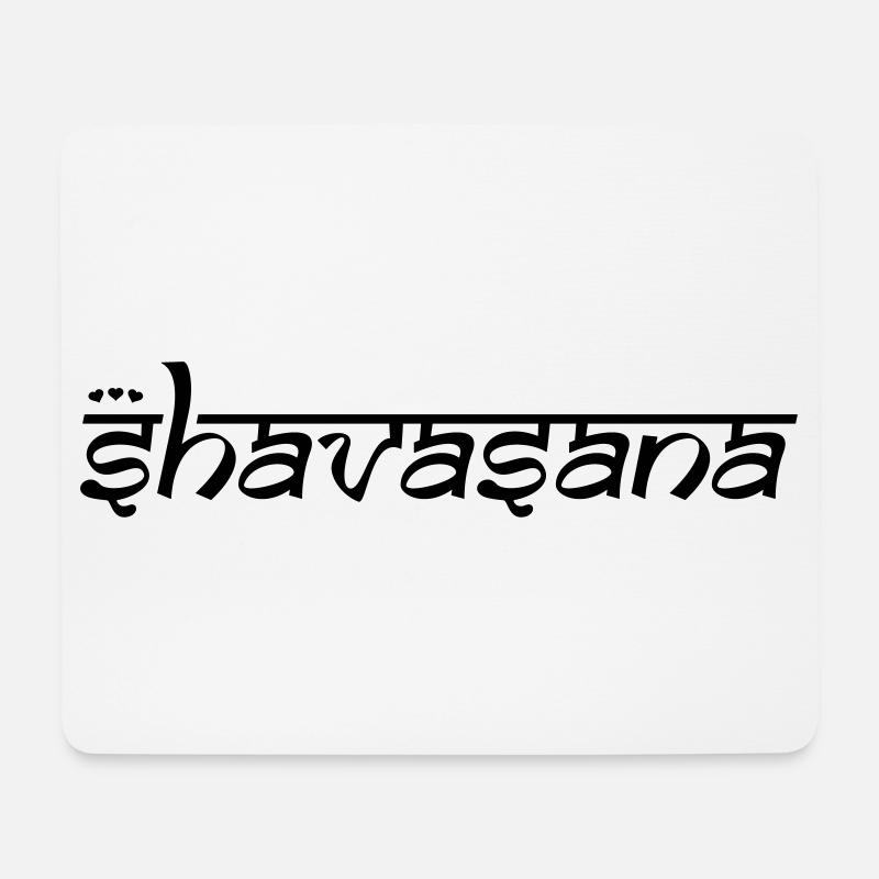 OM SHAVASANA - Mousepad (Querformat) - Weiß