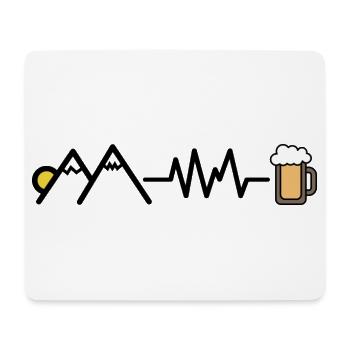 Bergsteiger - Mousepad (Querformat) - Weiß - Vorne