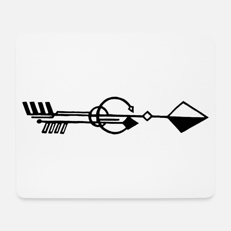 Seltsamer schwarzer Pfeil - Mousepad (Querformat) - Weiß