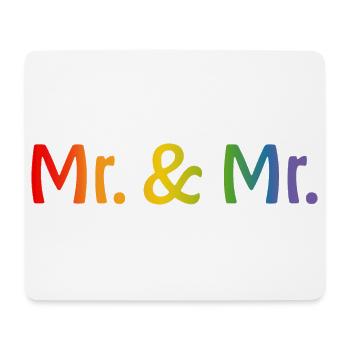 Rainbow Mr and Mr 1 LGBT lgbtqi queer gay - Mouse Pad (horizontal) - white - Front
