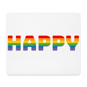 T-shirt arc-en-ciel Pride Happy | LGBT lgbtqi queer - Tapis de souris (format paysage) - blanc - Devant