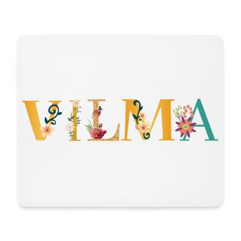 VILMA name decorated with flowers - Mouse Pad (horizontal) - white - Front