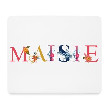 MAISIE name decorated with flowers - Mouse Pad (horizontal) - white - Front