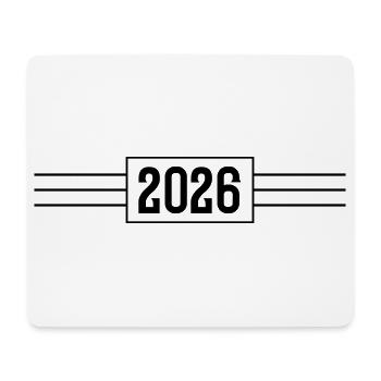 2026 year line - Mouse Pad (horizontal) - white - Front