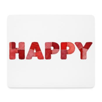HAPPY Patchwork Embroidery Latest Trend - Mouse Pad (horizontal) - white - Front