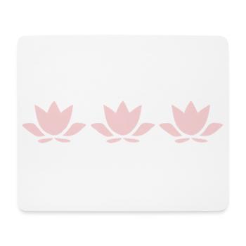 Fleur de lotus, fleur de lotus, fleur de lotus, yoga aux fleurs pastel - Tapis de souris (format paysage) - blanc - Devant