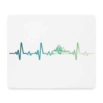 Kart Heartbeat Karting - Mousepad (Querformat) - Weiß - Vorne