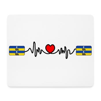 Ameland Pulse-Logo – Inselstil - Mousepad (Querformat) - Weiß - Vorne