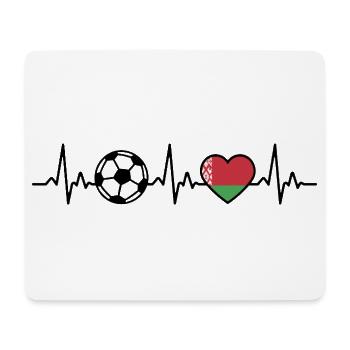 Belarus Football Heartbeat Belarus - Mouse Pad (horizontal) - white - Front