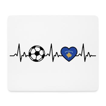 Kosovo Football Heartbeat Kosovo - Tapis de souris (format paysage) - blanc - Devant