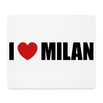 I Love Milan Italien - Mousepad (Querformat) - Weiß - Vorne