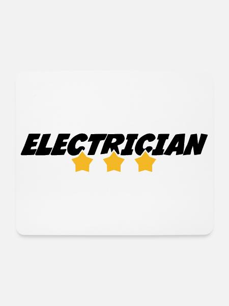 Elektriker / Elektrizität / Arbeit / Job - Mousepad (Querformat) - Weiß