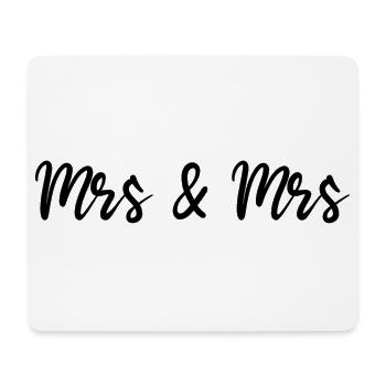 Mrs & Mrs - Tapis de souris (format paysage) - blanc - Devant