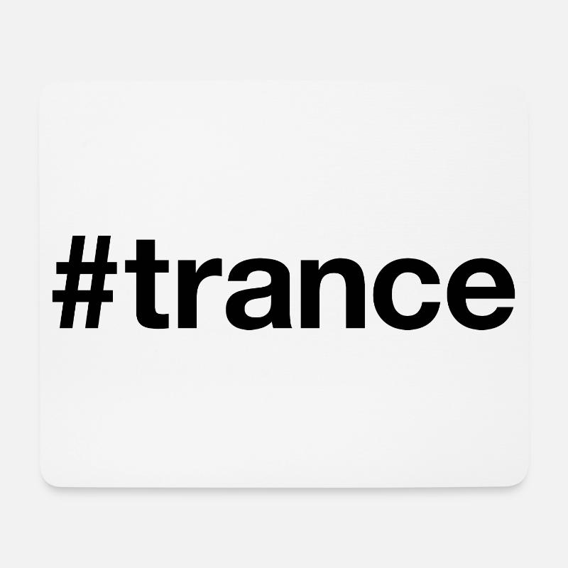 TRANCE Hashtag - Mouse Pad (horizontal) - white