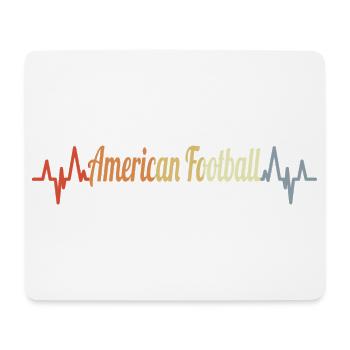 American Football Heart Line Retro Look - Mouse Pad (horizontal) - white - Front
