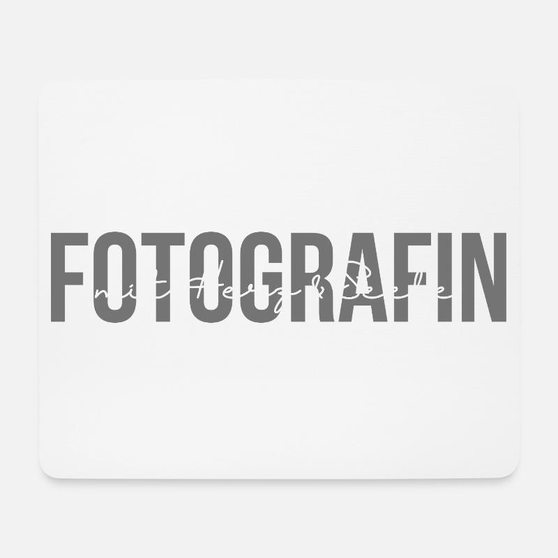 Photographe de cœur et d’âme - Tapis de souris (format paysage) - blanc