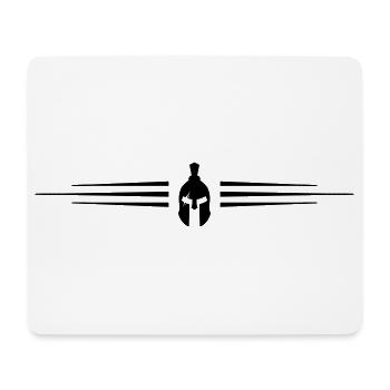 Spartaner Helm Gladiator Linie - Mousepad (Querformat) - Weiß - Vorne