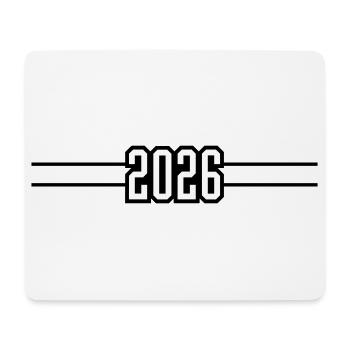 2026 Strich Jahr - Mousepad (Querformat) - Weiß - Vorne