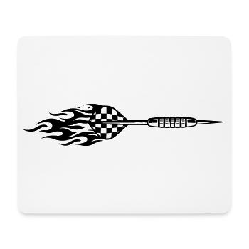 Symbole de fléchette Feu - Tapis de souris (format paysage) - blanc - Devant