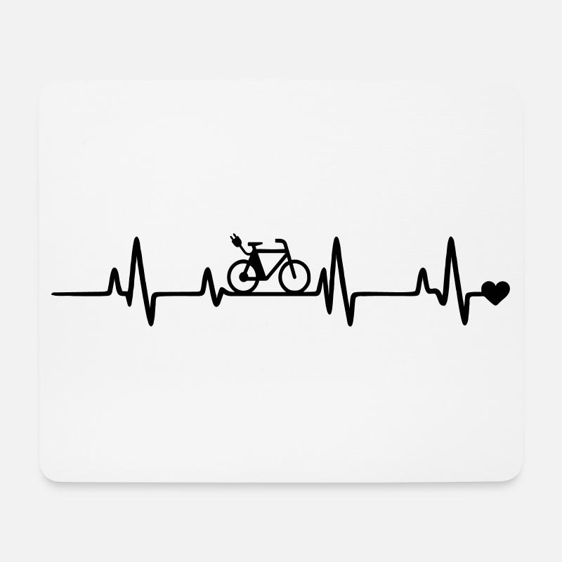 Elektrofahrrad - Mousepad (Querformat) - Weiß