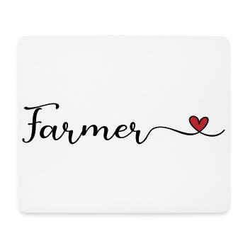 cultivateur - Tapis de souris (format paysage) - blanc - Devant