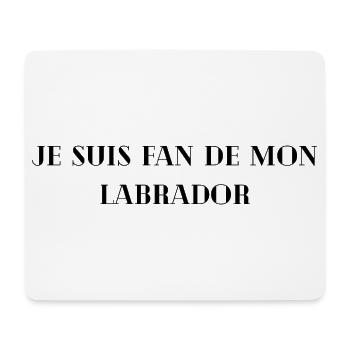 Je_suis_fan_de_mon_labrador - Tapis de souris (format paysage) - blanc - Devant